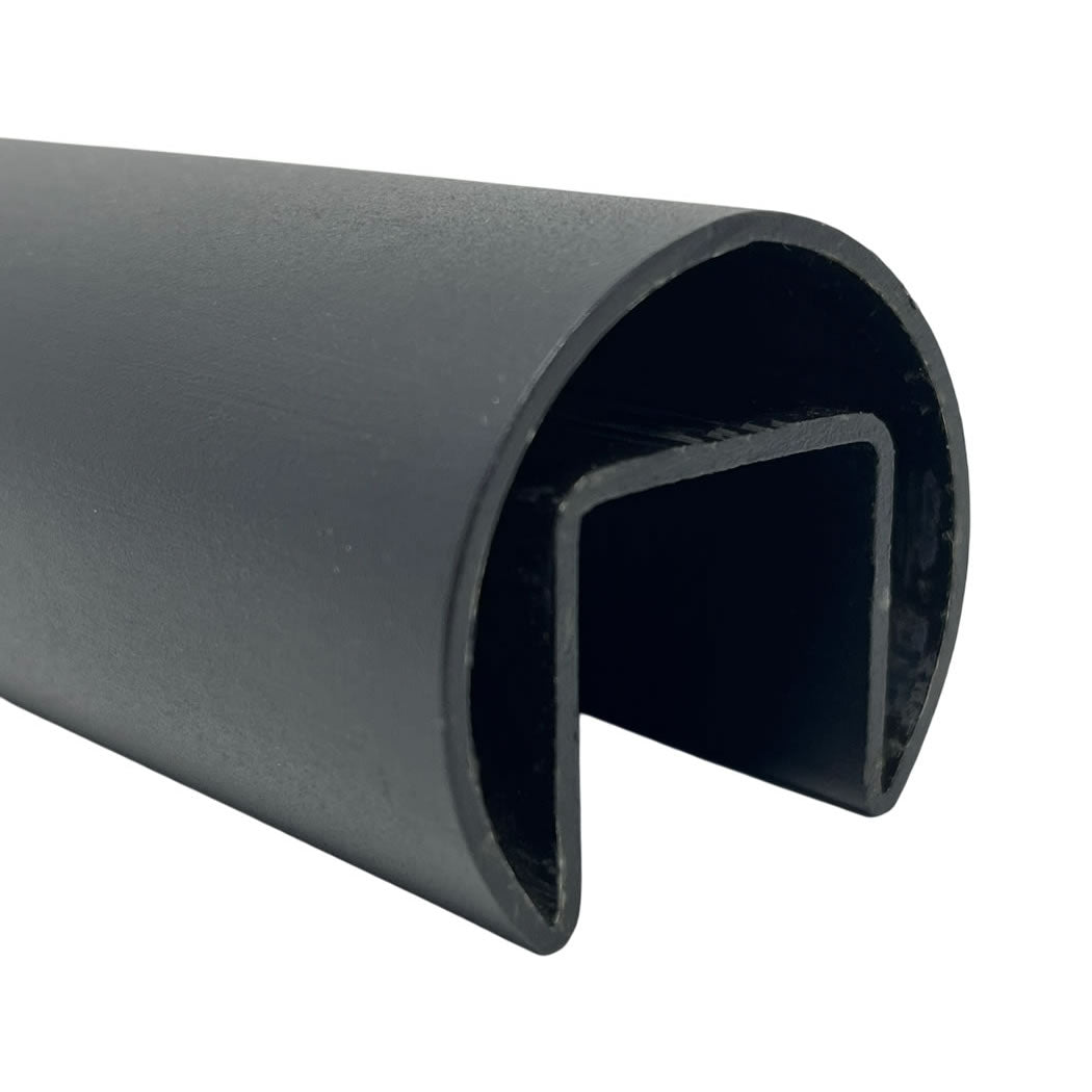 120″ Round Cap Rail – Singular Glass Hardware